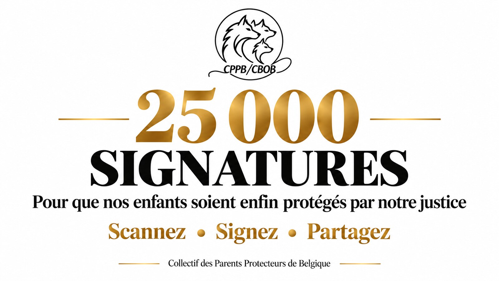 25,000 signatures — so our children are finally protected by our justice system. Scan, sign, share.